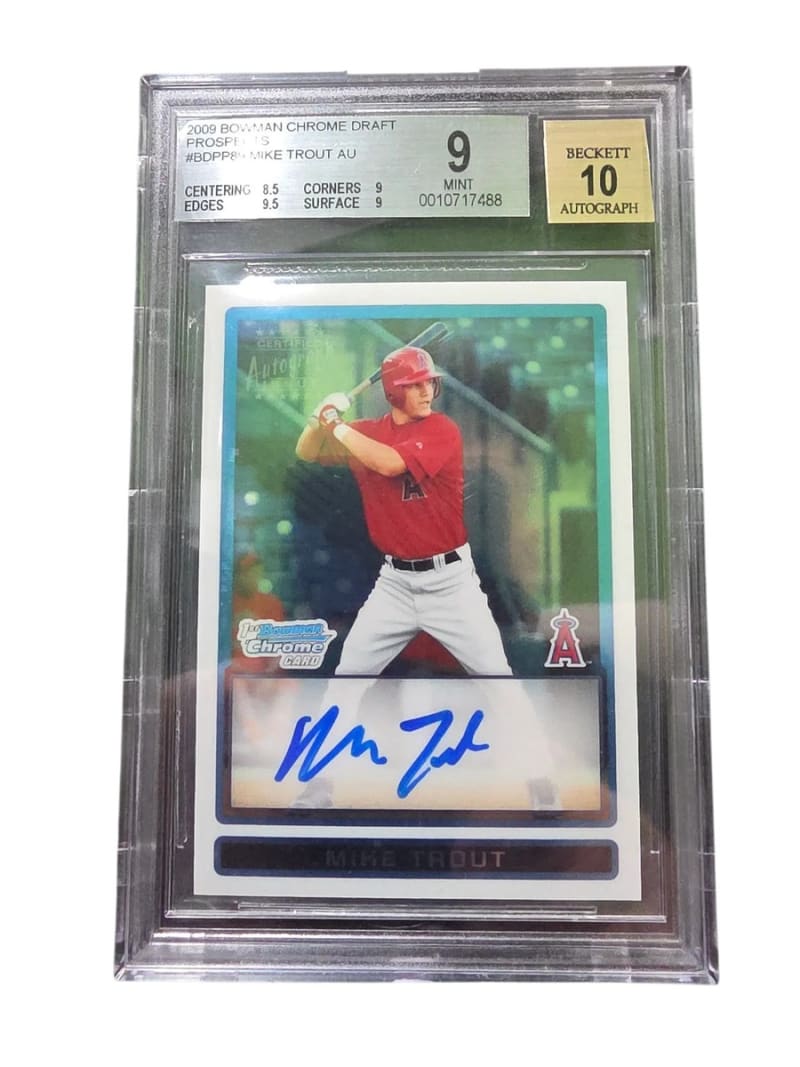 2009 Bowman Chrome Draft Mike Trout #BDPP89 front