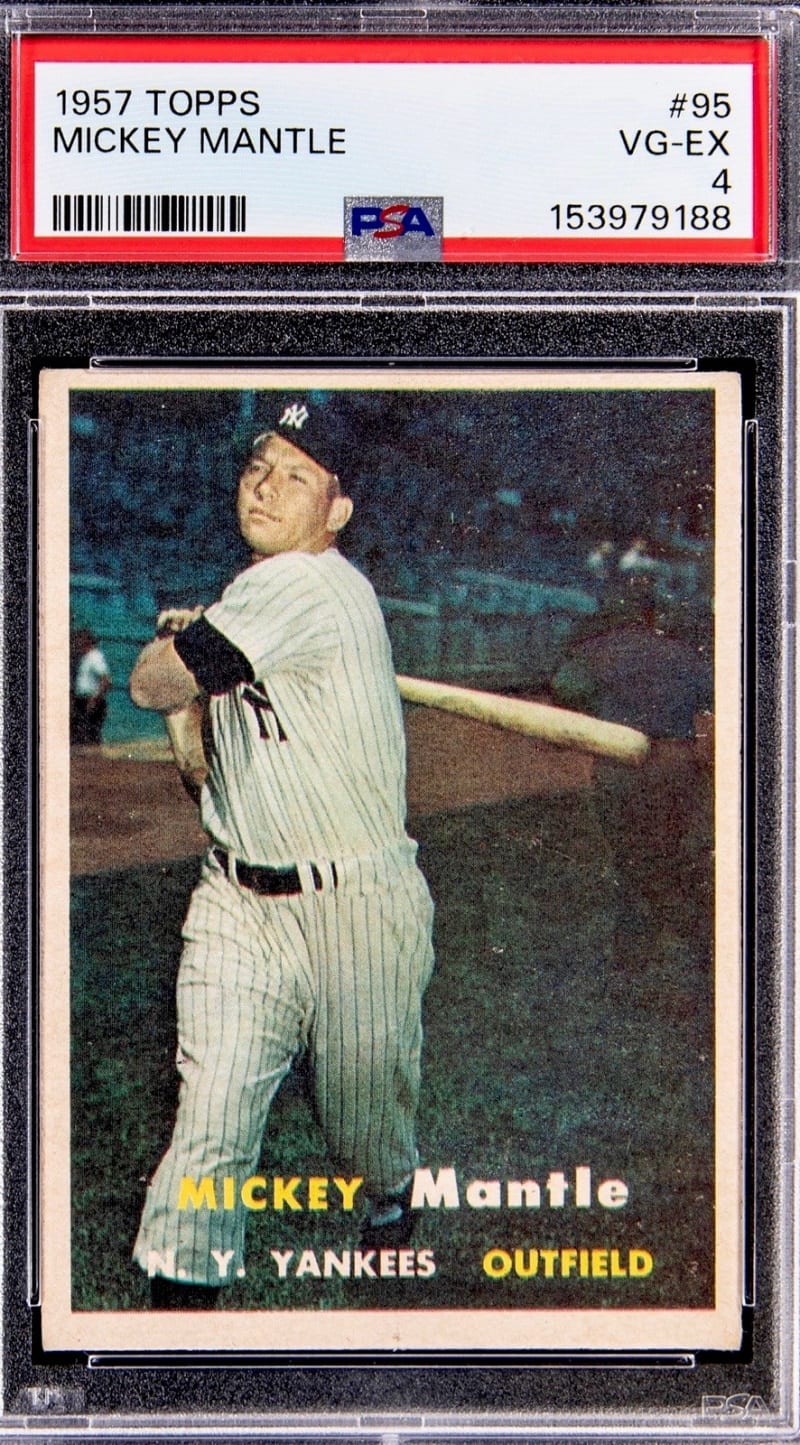 1957 Topps Mickey Mantle #95 front