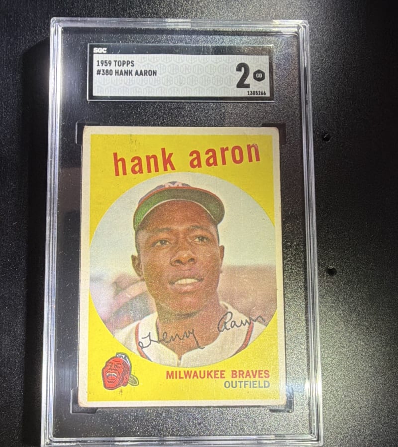 1959 Topps Hank Aaron #380 front