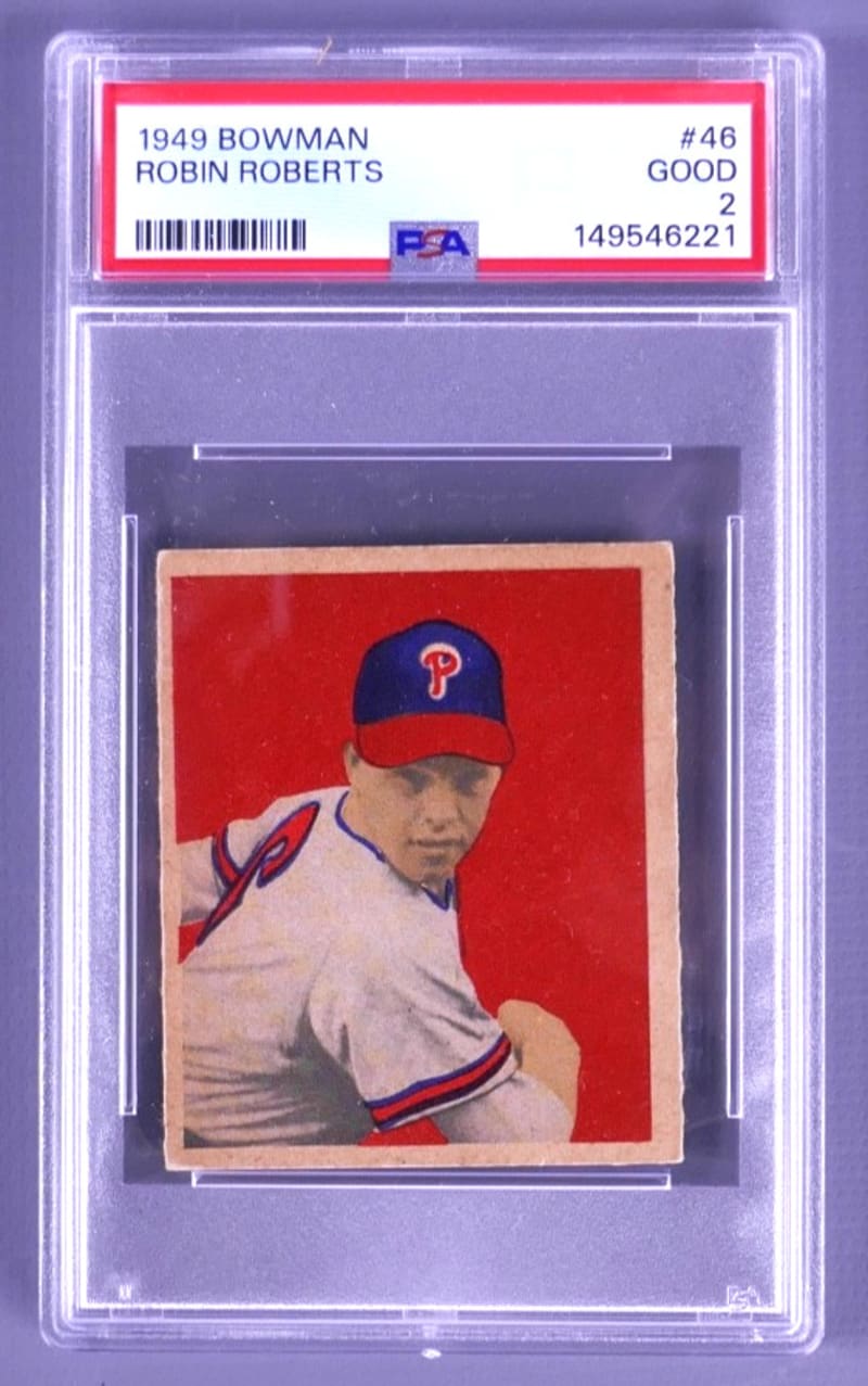 1949 Bowman Robin Roberts #46 front