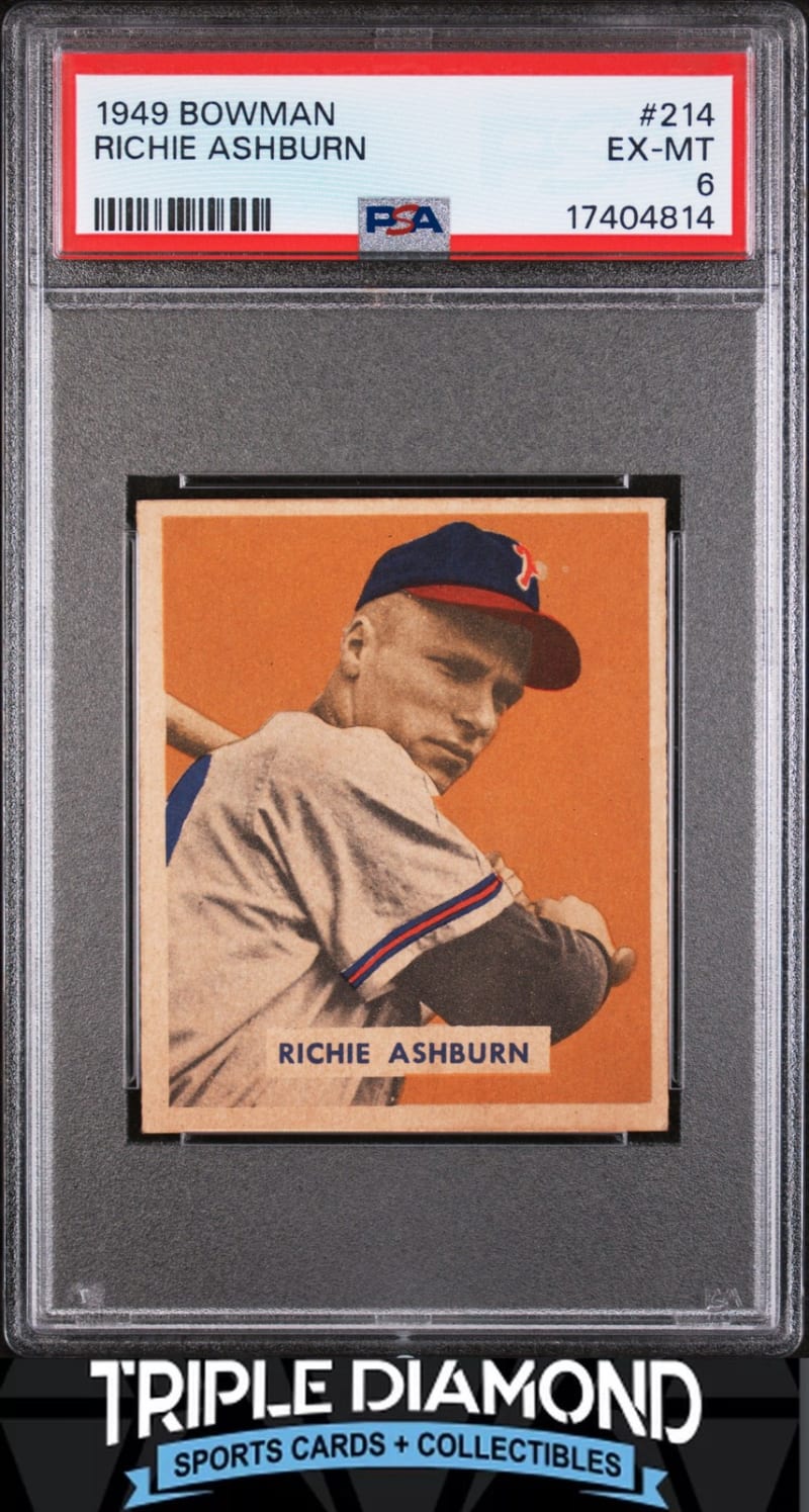 1949 Bowman Richie Ashburn #214 front