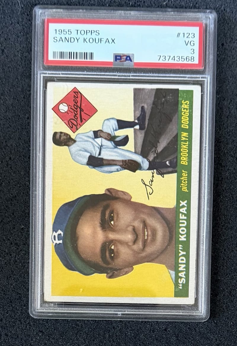 1955 Topps Sandy Koufax #123 front