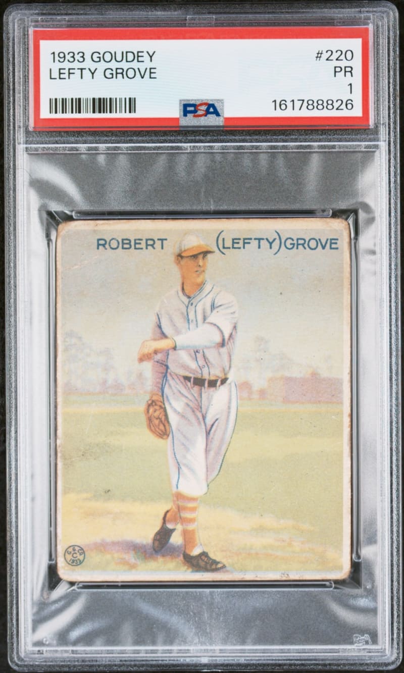 1933 Goudey Lefty Grove #220 front