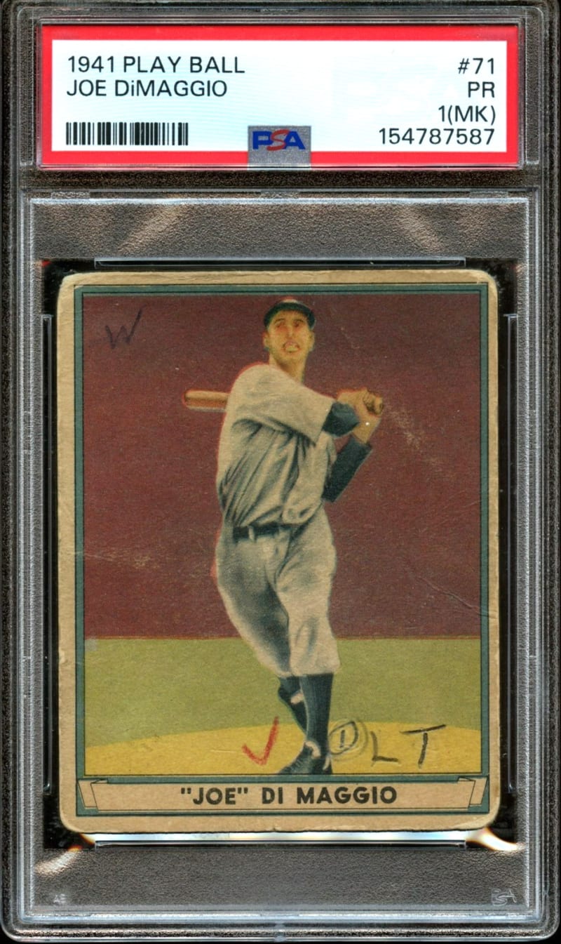1941 Gum Inc. Play Ball Joe DiMaggio #71 front