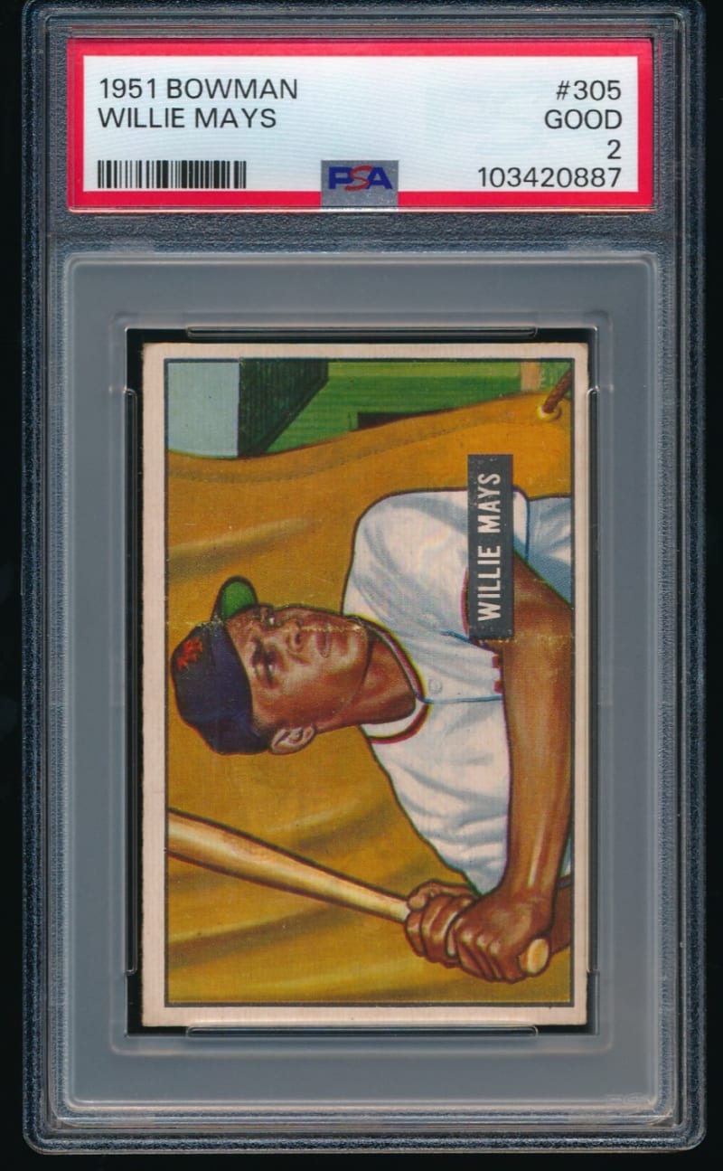 1951 Bowman Willie Mays #305 front