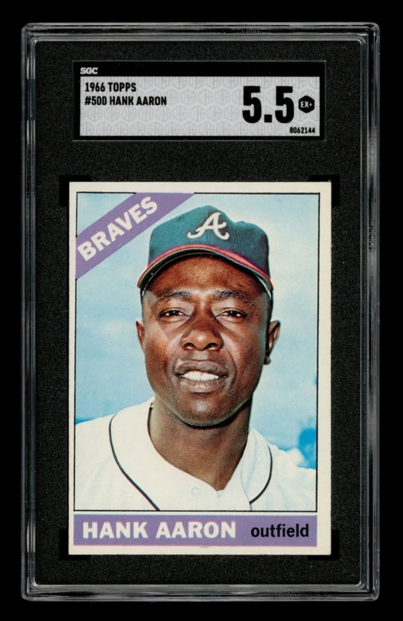 1966 Topps Hank Aaron #500 front