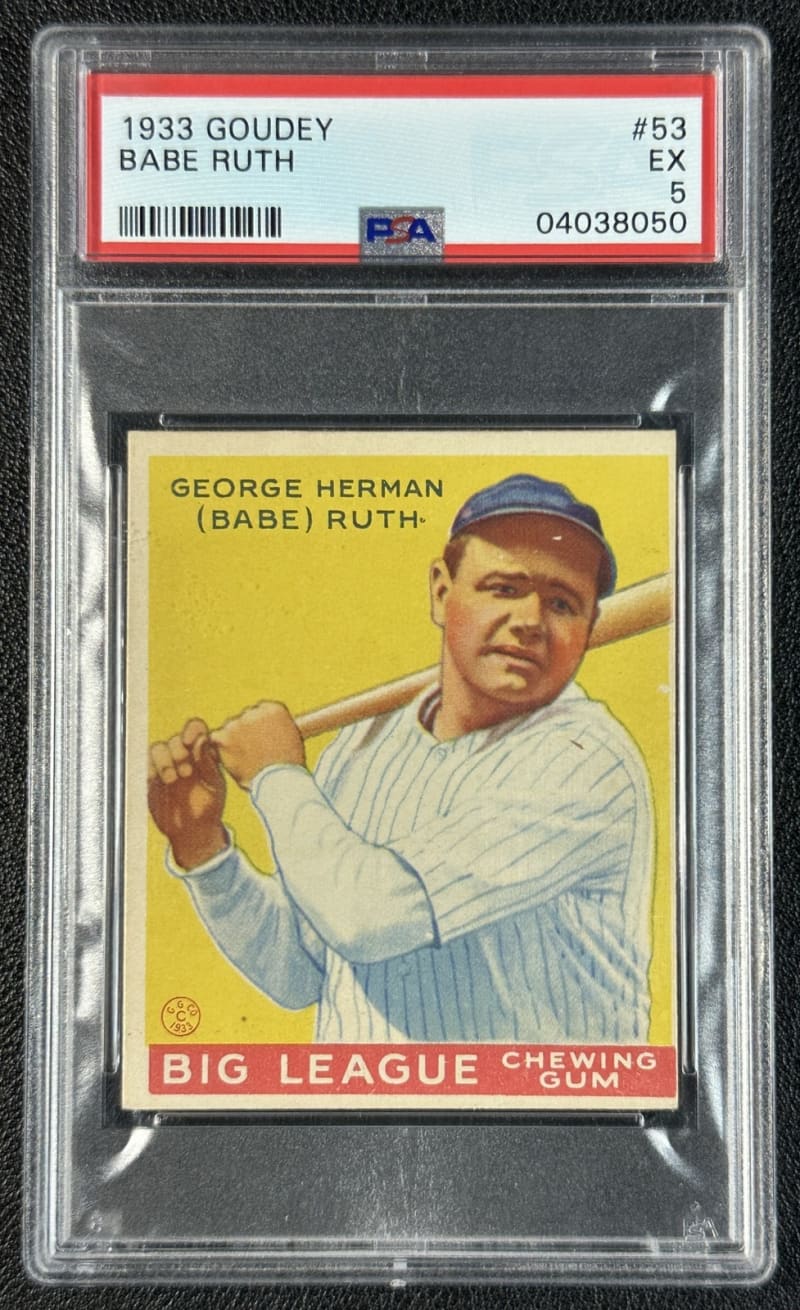 1933 Goudey Babe Ruth #53 front