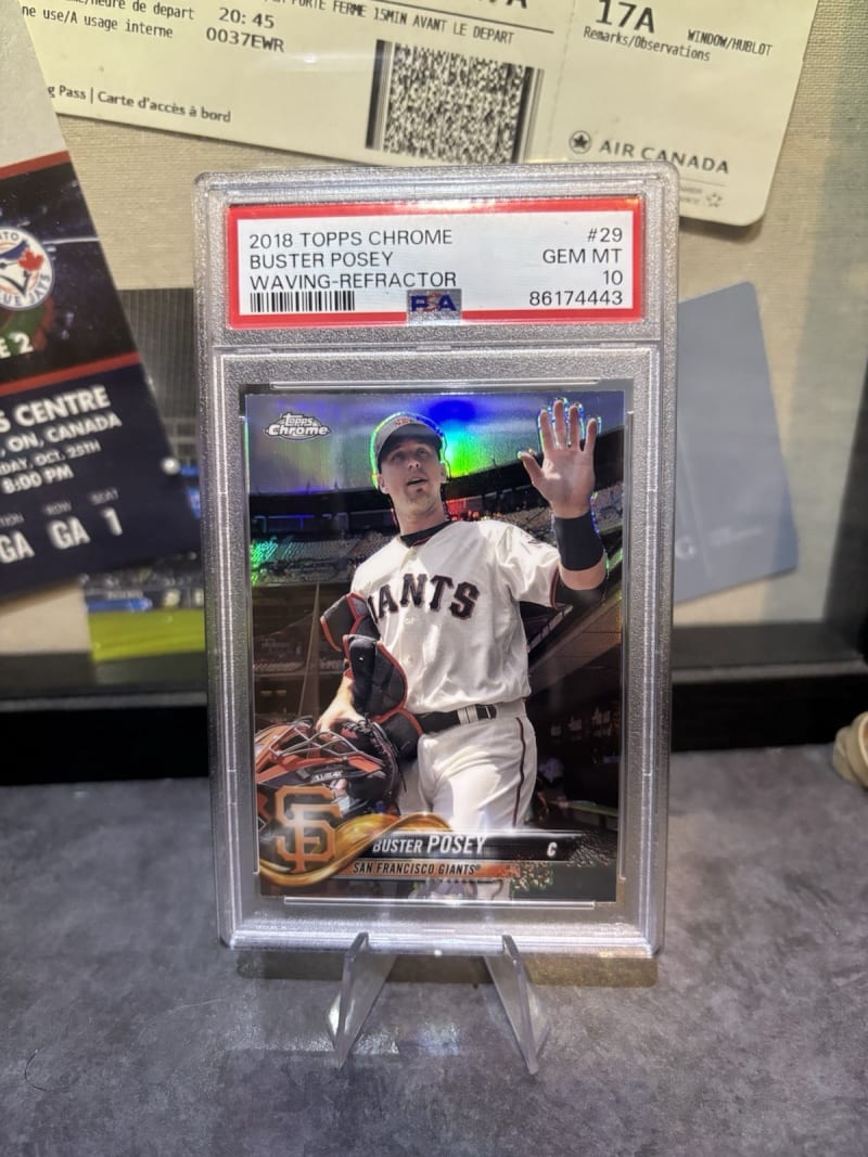 2018 Topps Chrome Refractor Buster Posey #29 front