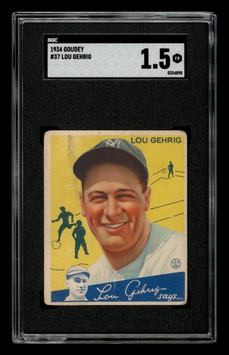 1934 Goudey Lou Gehrig #37 front