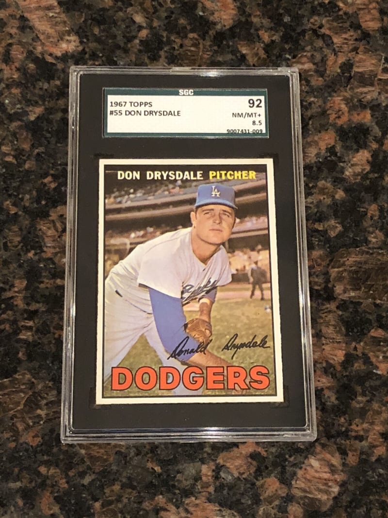 1967 Topps Don Drysdale #55 front