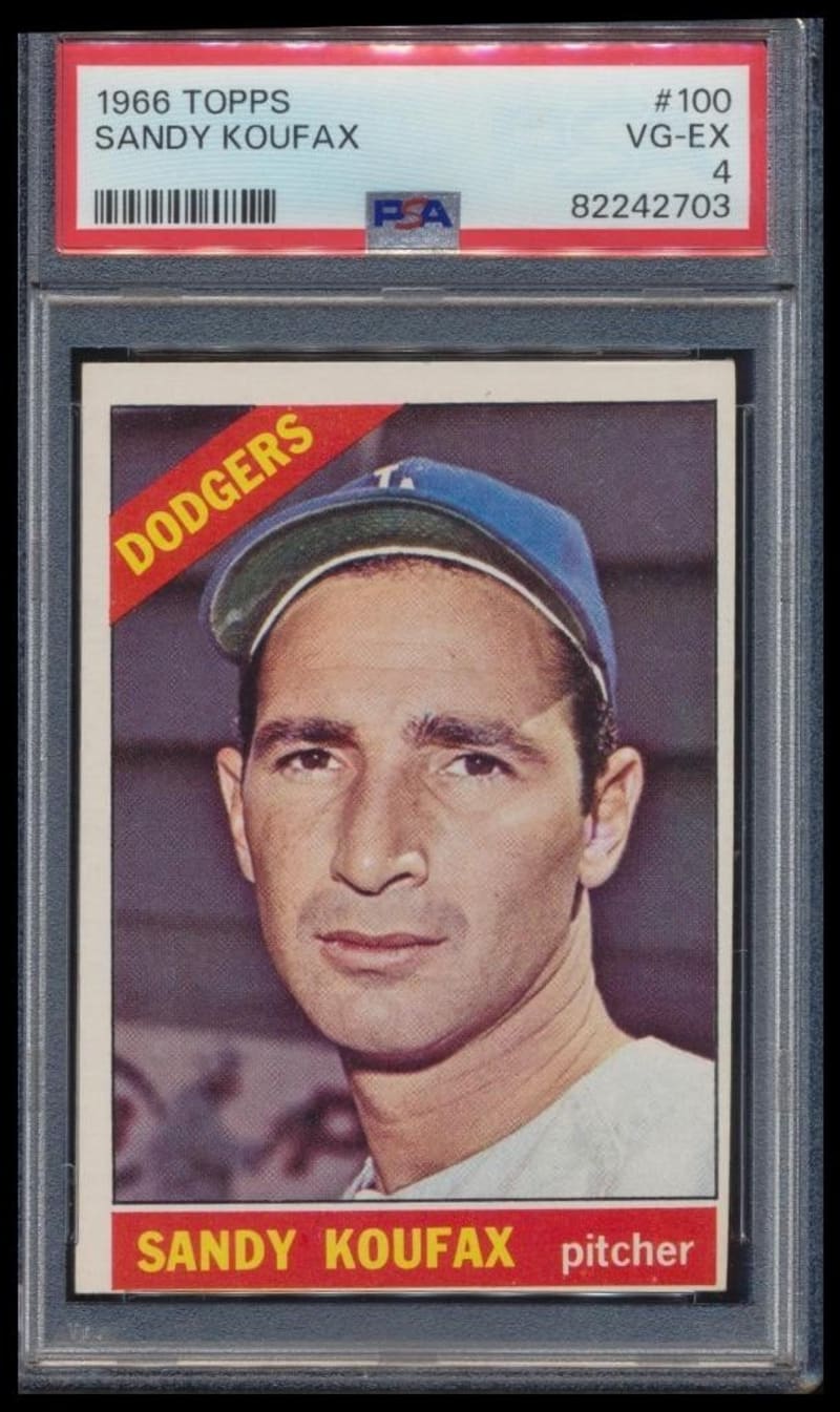 1966 Topps Sandy Koufax #100 front