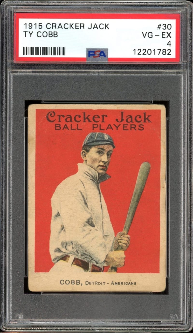 1915 Cracker Jack Ty Cobb #30 front
