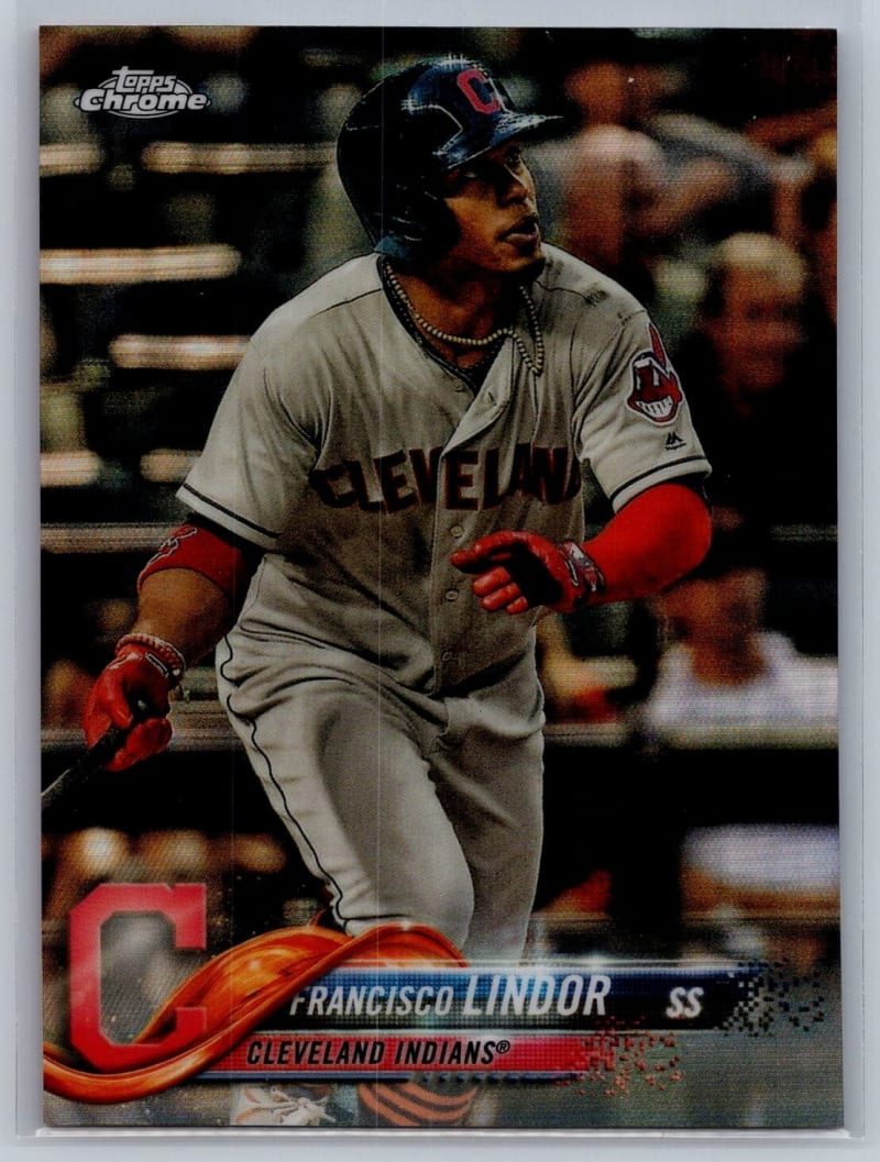 2018 Topps Chrome Refractor Francisco Lindor #73 front