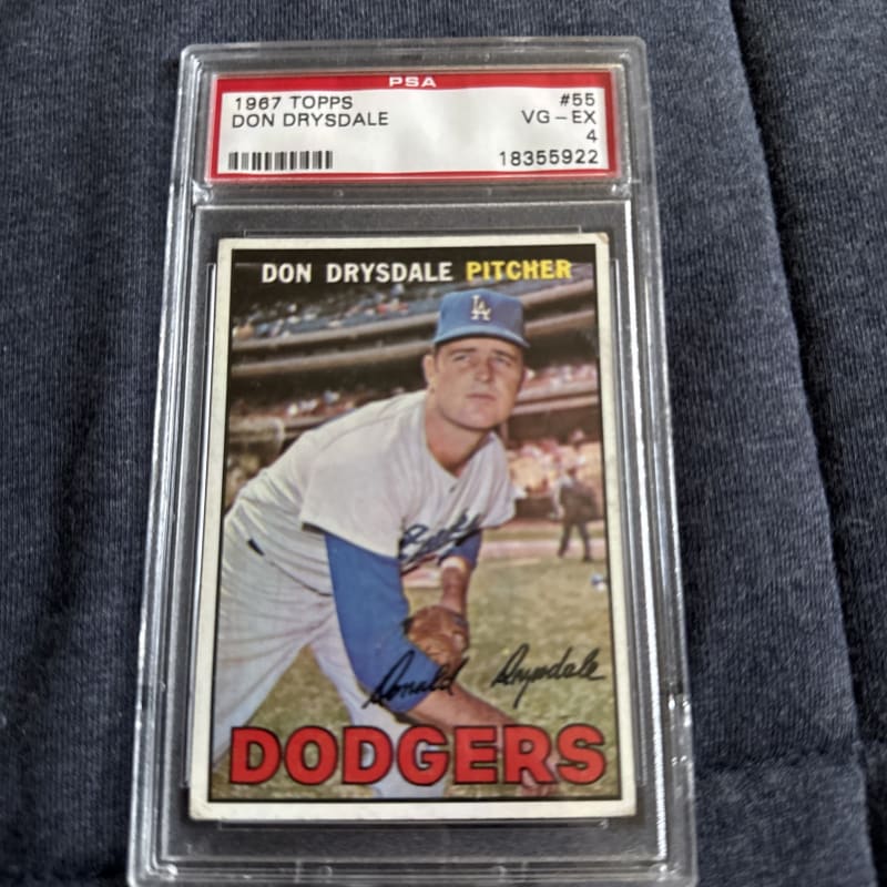 1967 Topps Don Drysdale #55 front
