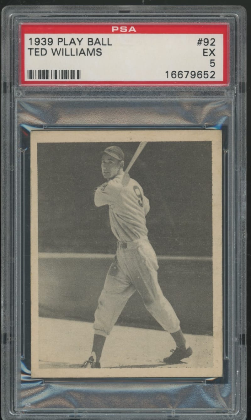 1939 Gum Inc. Play Ball Ted Williams #92 front