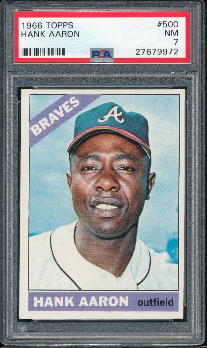 1966 Topps Hank Aaron #500 front