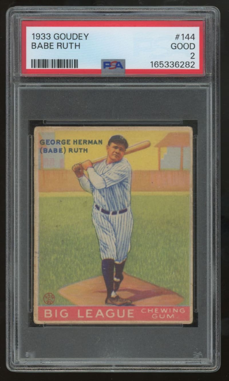 1933 Goudey Babe Ruth #144 front