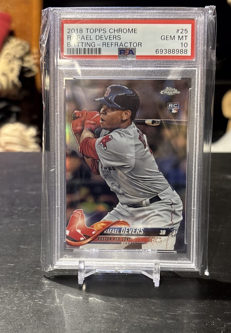 2018 Topps Chrome Refractor Rafael Devers #25 front
