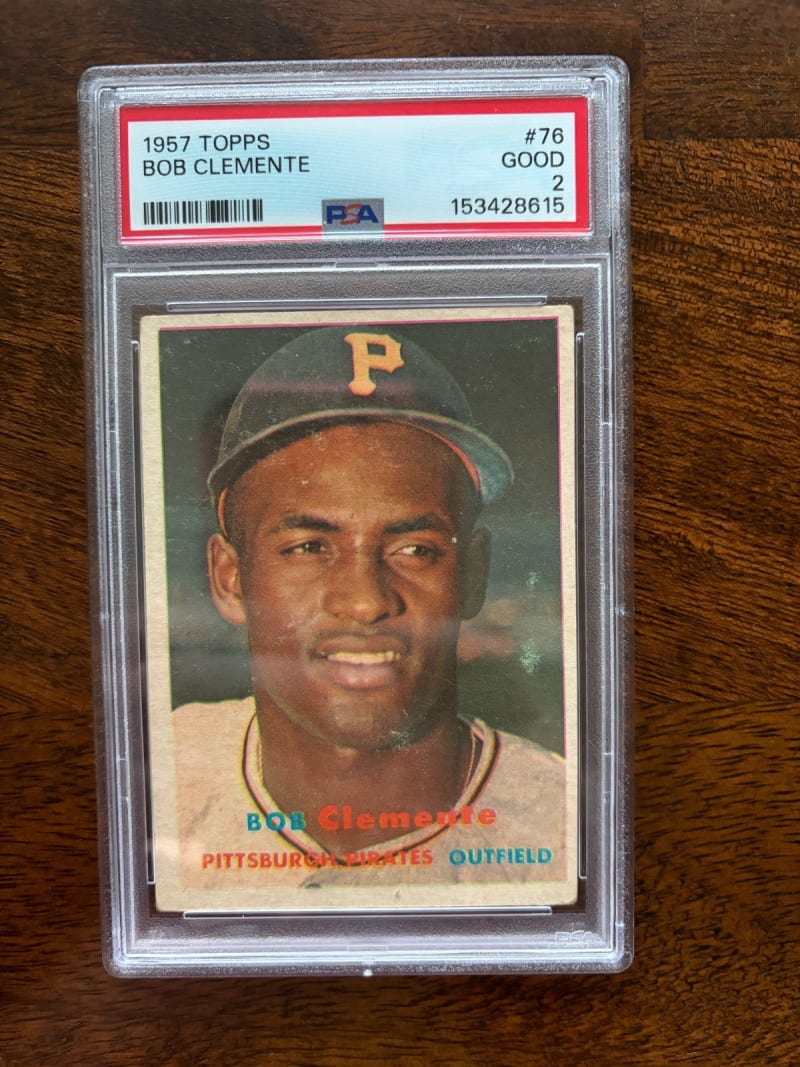 1957 Topps Roberto Clemente #76 front