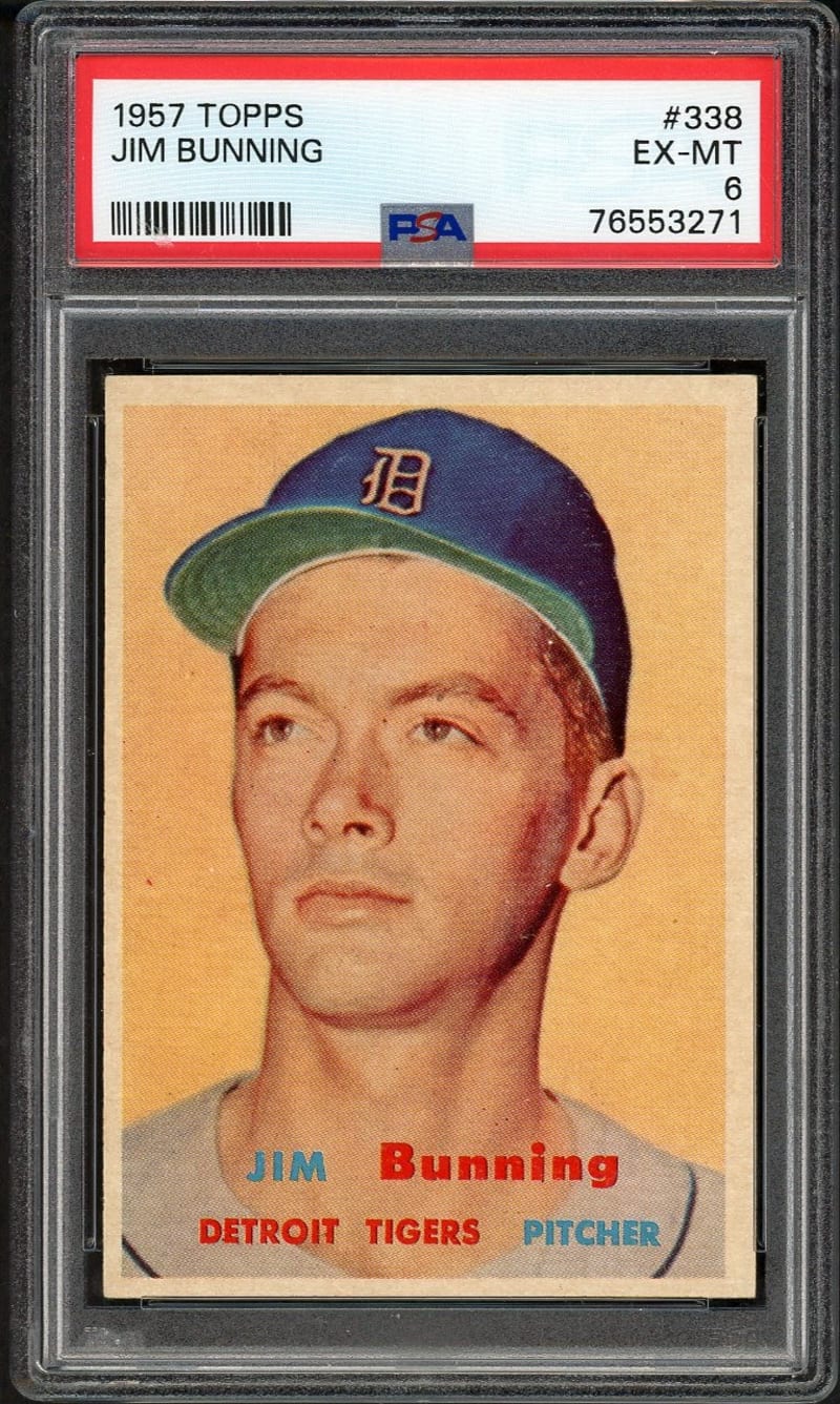 1957 Topps Jim Bunning #338 front