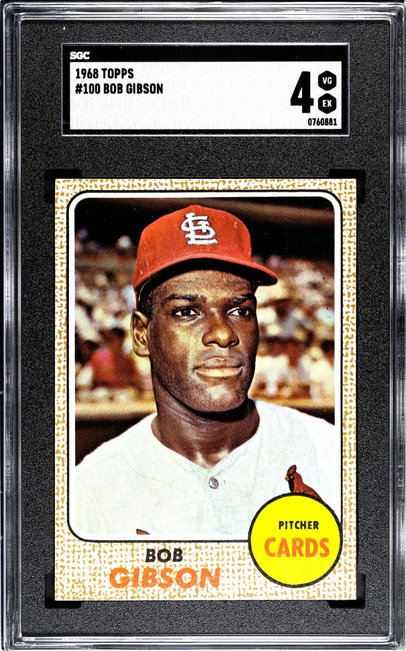 1968 Topps Bob Gibson #100 front