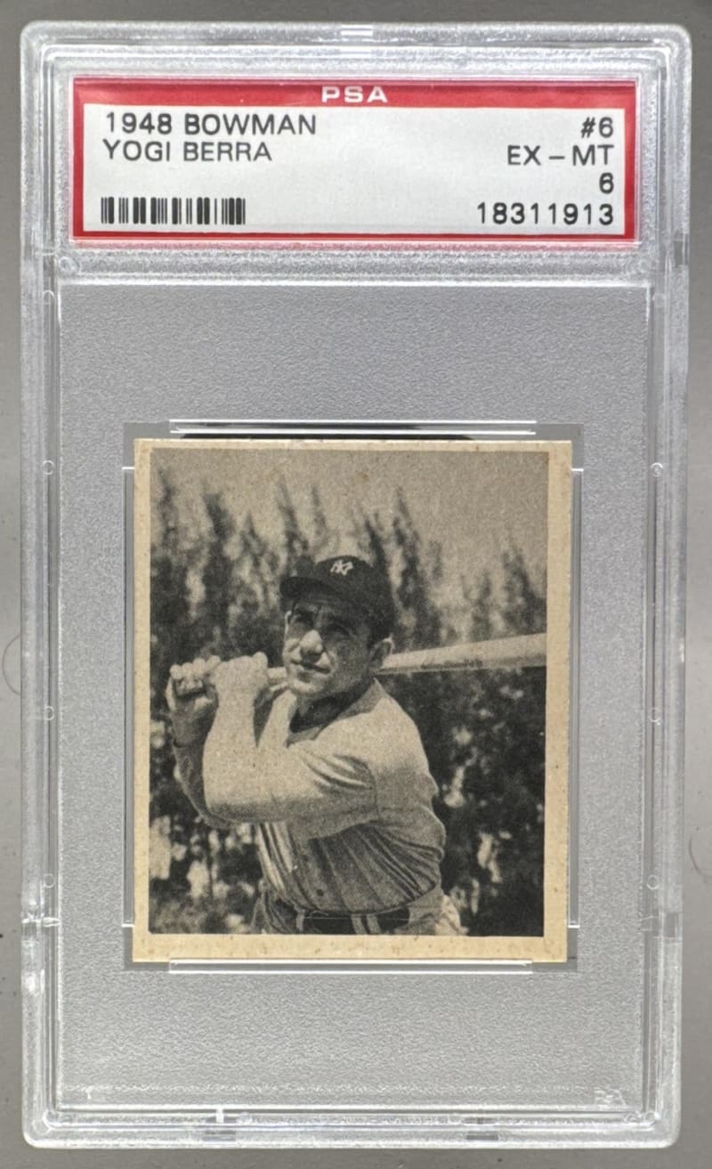 1948 Bowman Yogi Berra #6 front