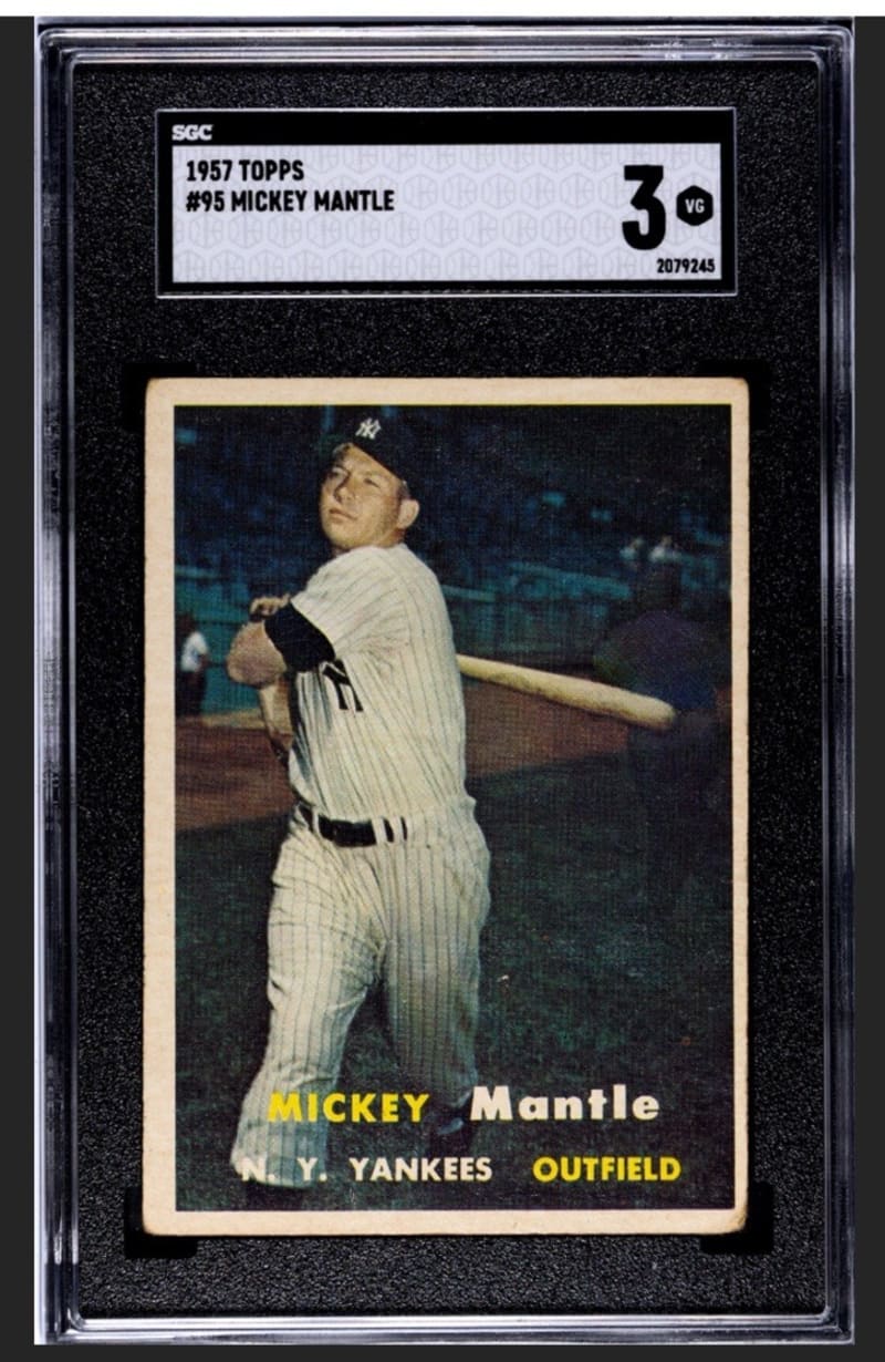 1957 Topps Mickey Mantle #95 front