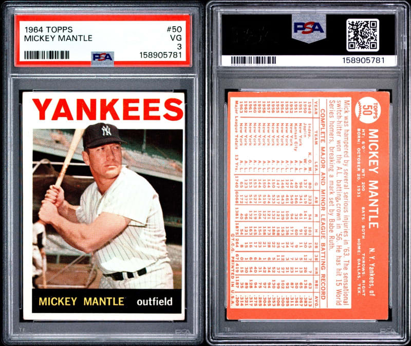 1964 Topps Mickey Mantle #50 front