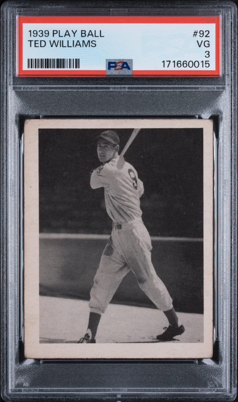 1939 Gum Inc. Play Ball Ted Williams #92 front
