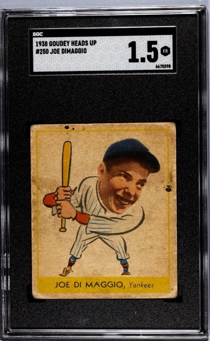 1938 Goudey Joe DiMaggio #250 front