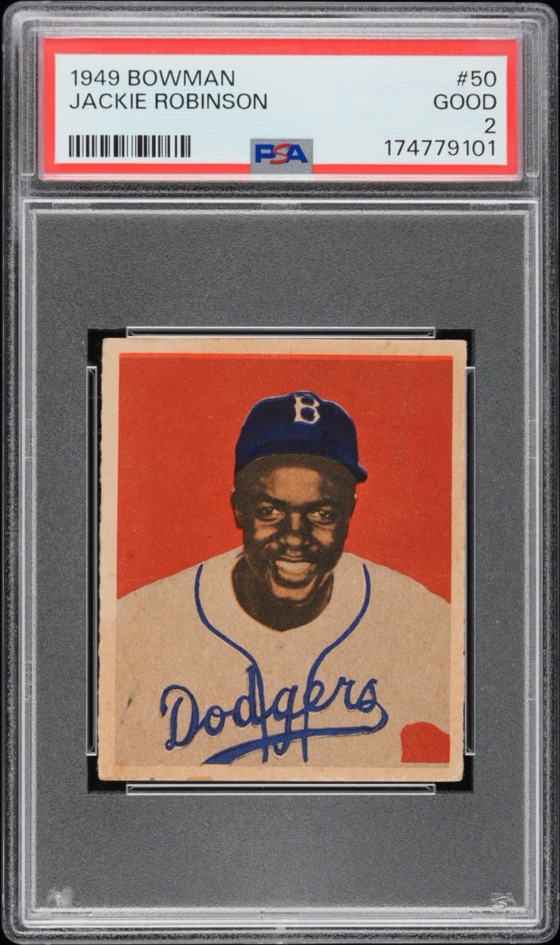 1949 Bowman Jackie Robinson #50 front
