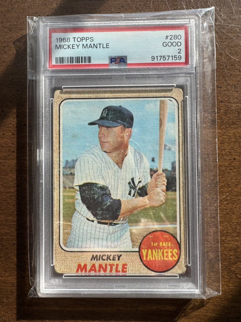 1968 Topps Mickey Mantle #280 front
