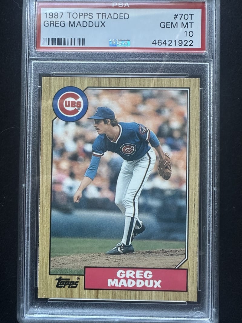 1987 Topps Traded Greg Maddux #70T front
