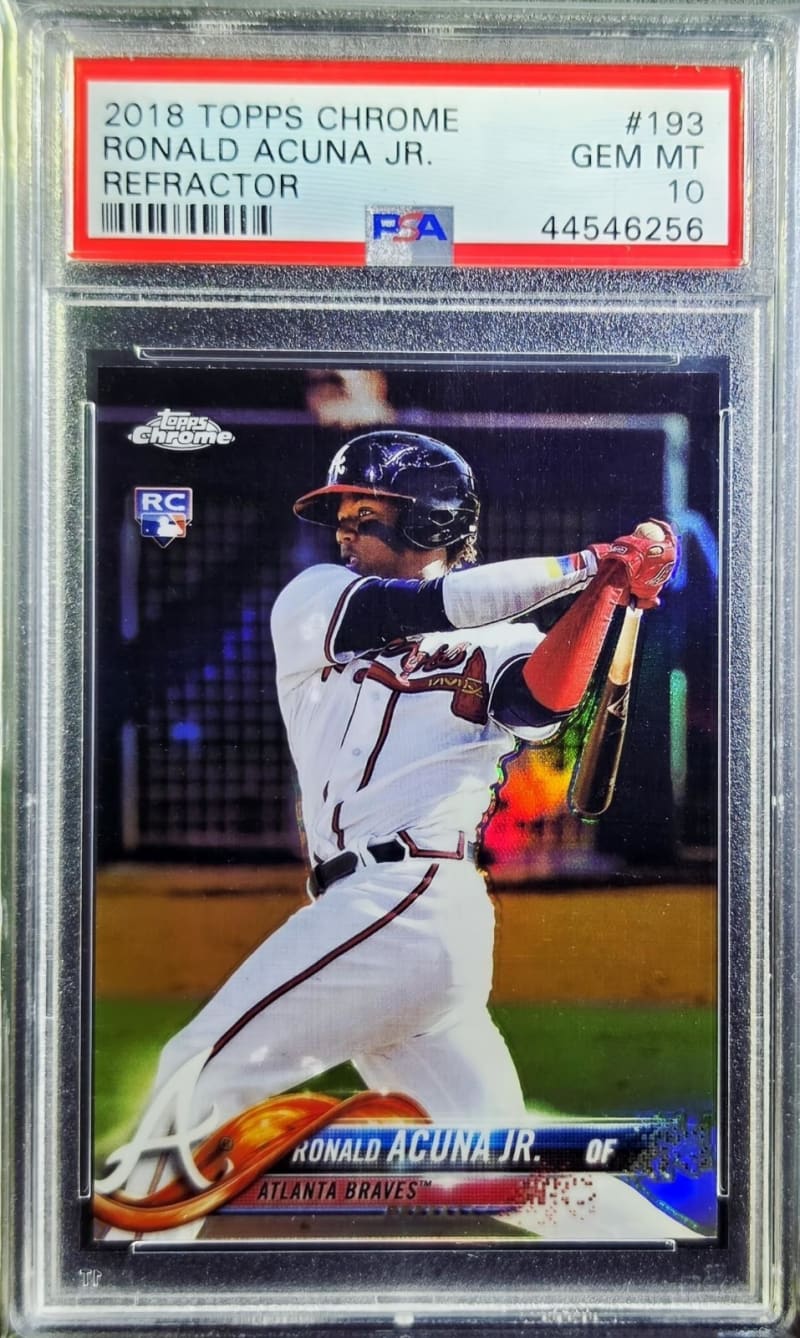 2018 Topps Chrome Refractor Ronald Acuña Jr. #193 front
