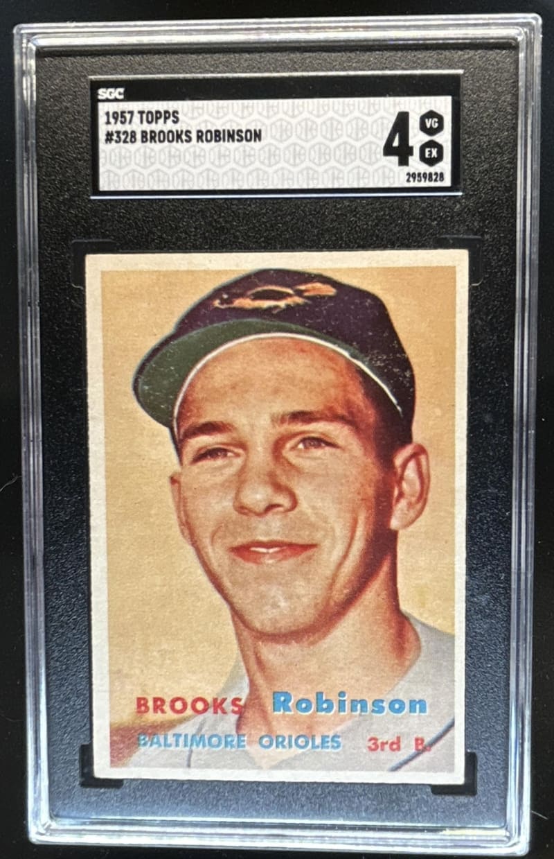 1957 Topps Brooks Robinson #328 front