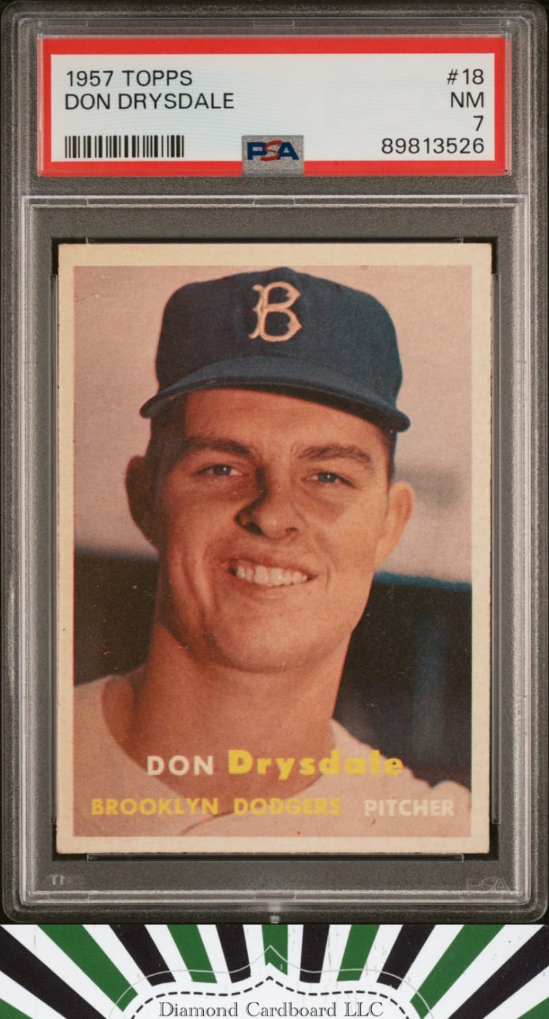1957 Topps Don Drysdale #18 front