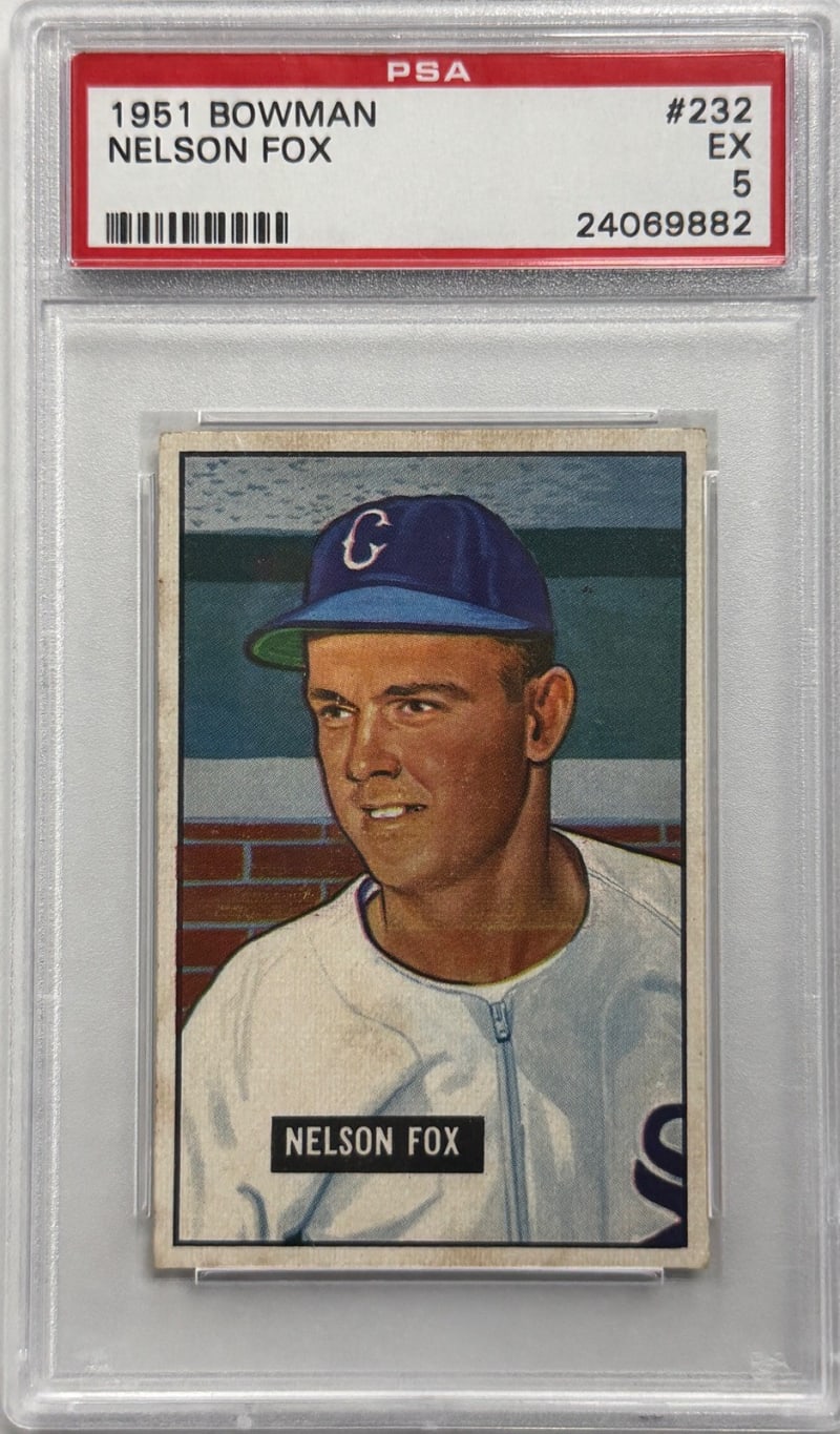 1951 Bowman Nellie Fox #232 front