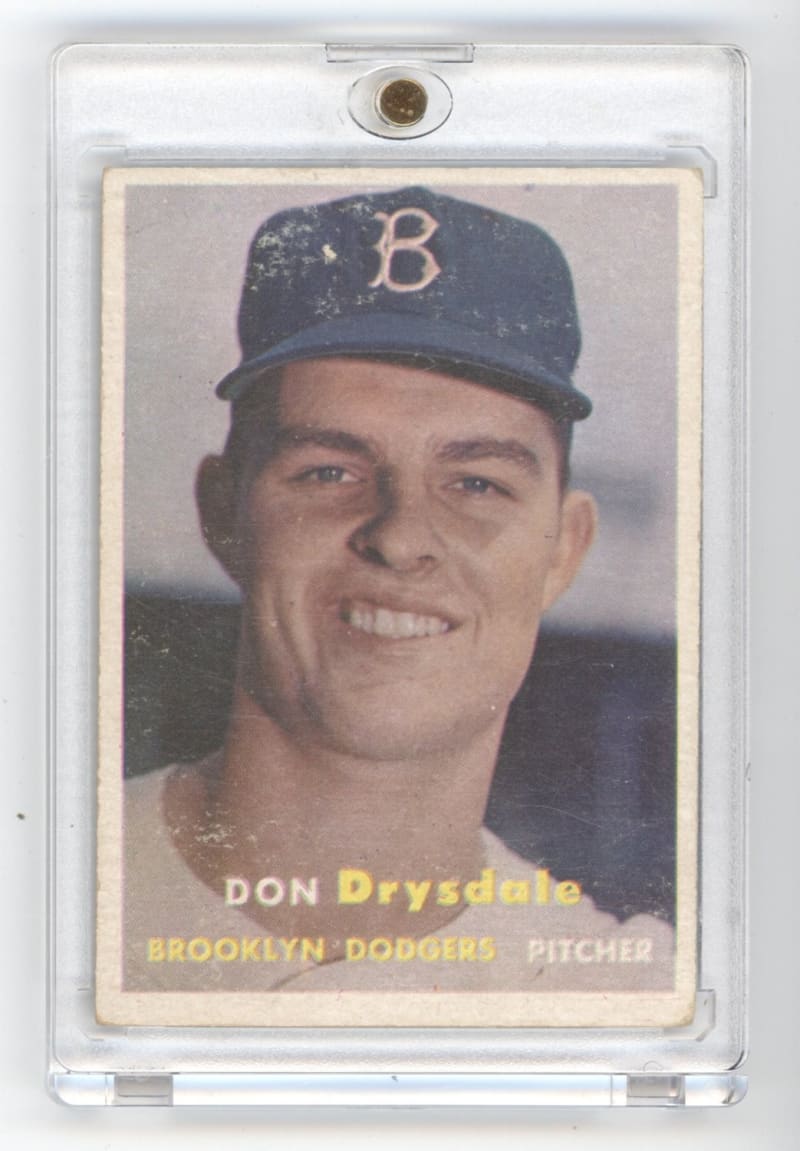 1957 Topps Don Drysdale #18 front