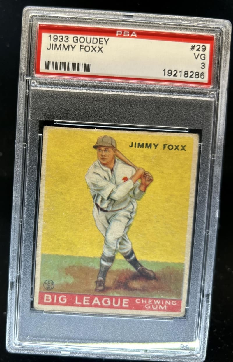 1933 Goudey Jimmie Foxx #154 front