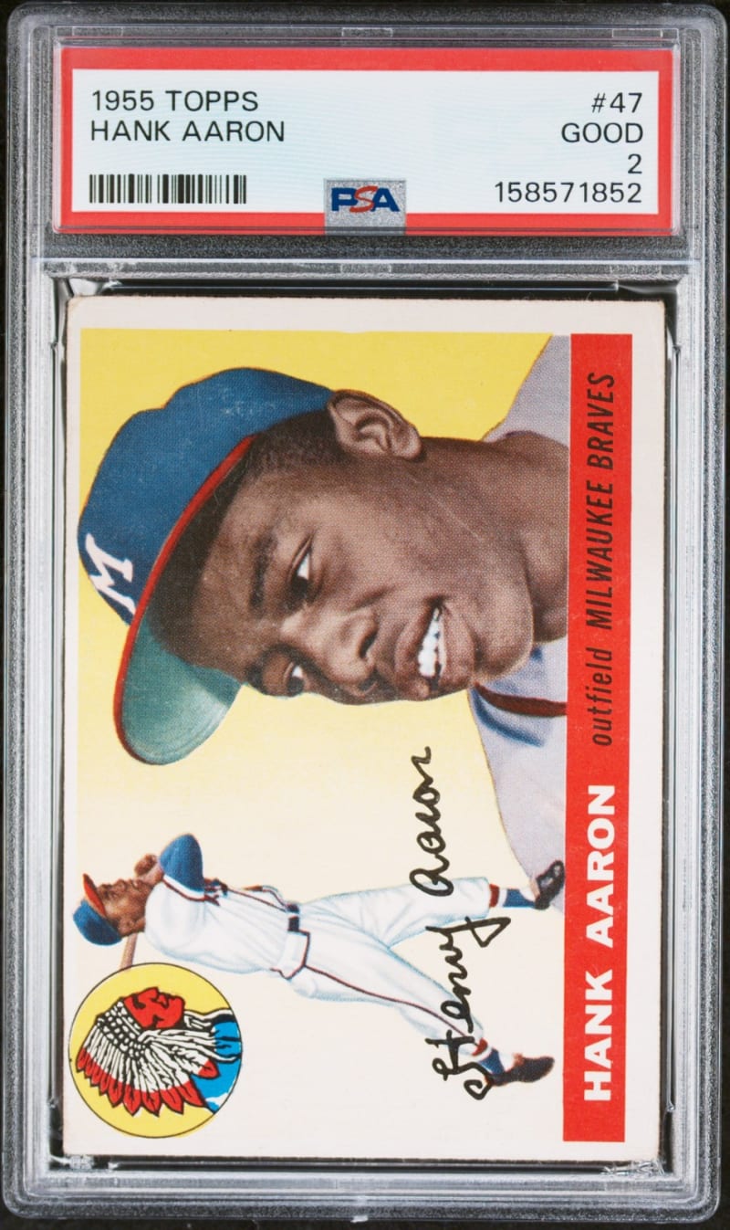 1955 Topps Hank Aaron #47 front