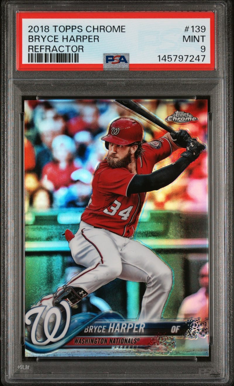 2018 Topps Chrome Refractor Bryce Harper #139 front