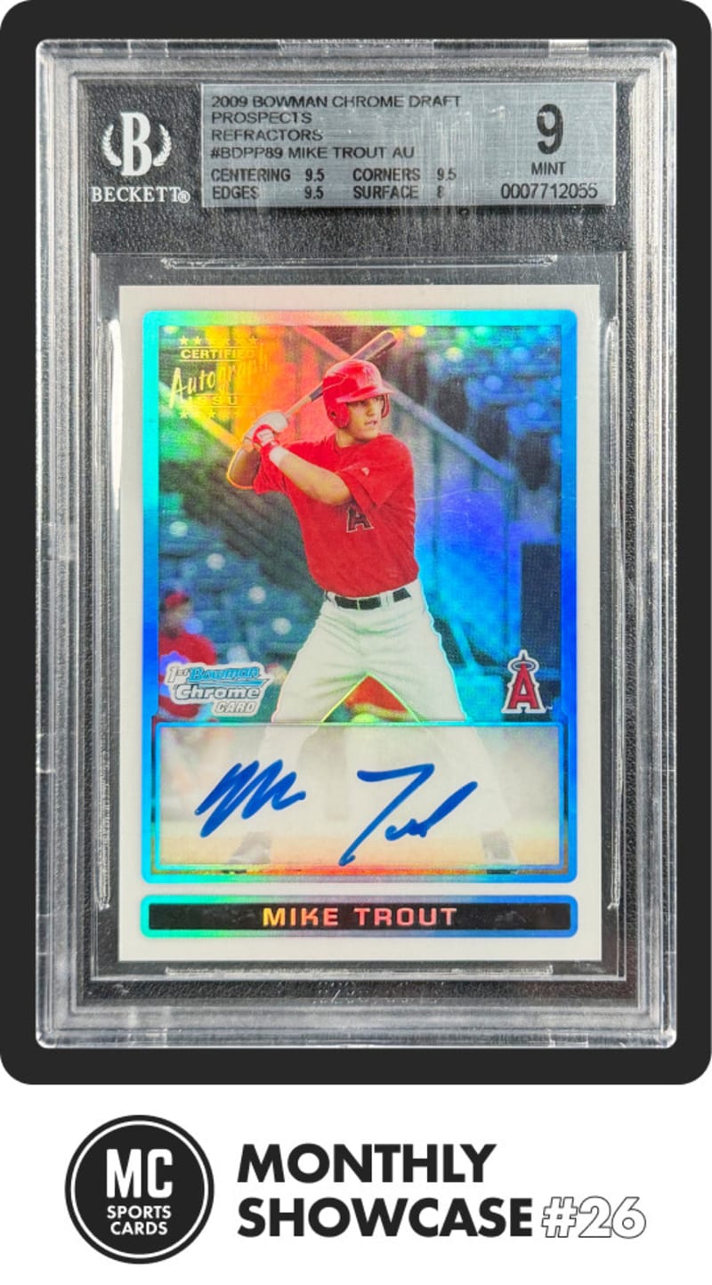 2009 Bowman Chrome Draft Mike Trout #BDPP89 front