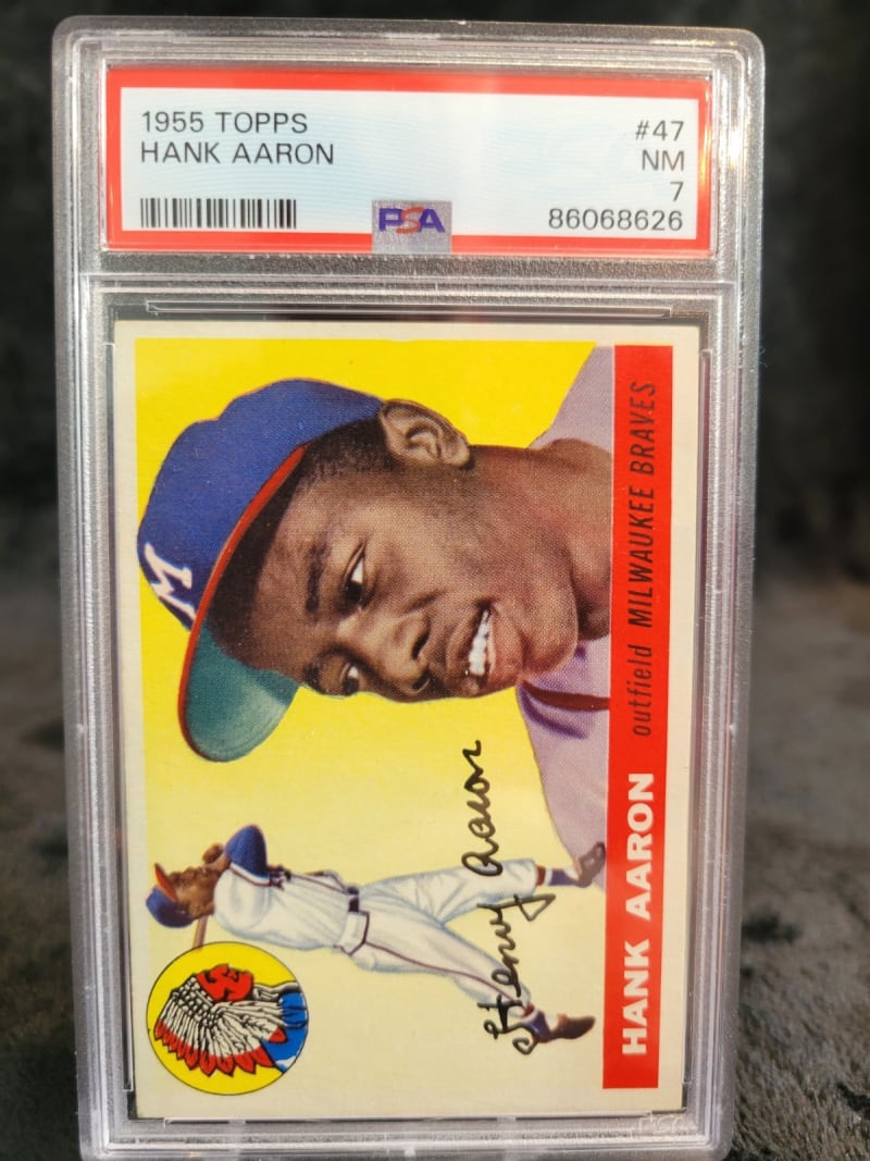1955 Topps Hank Aaron #47 front