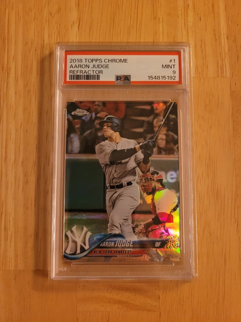 2018 Topps Chrome Refractor Aaron Judge #1 front