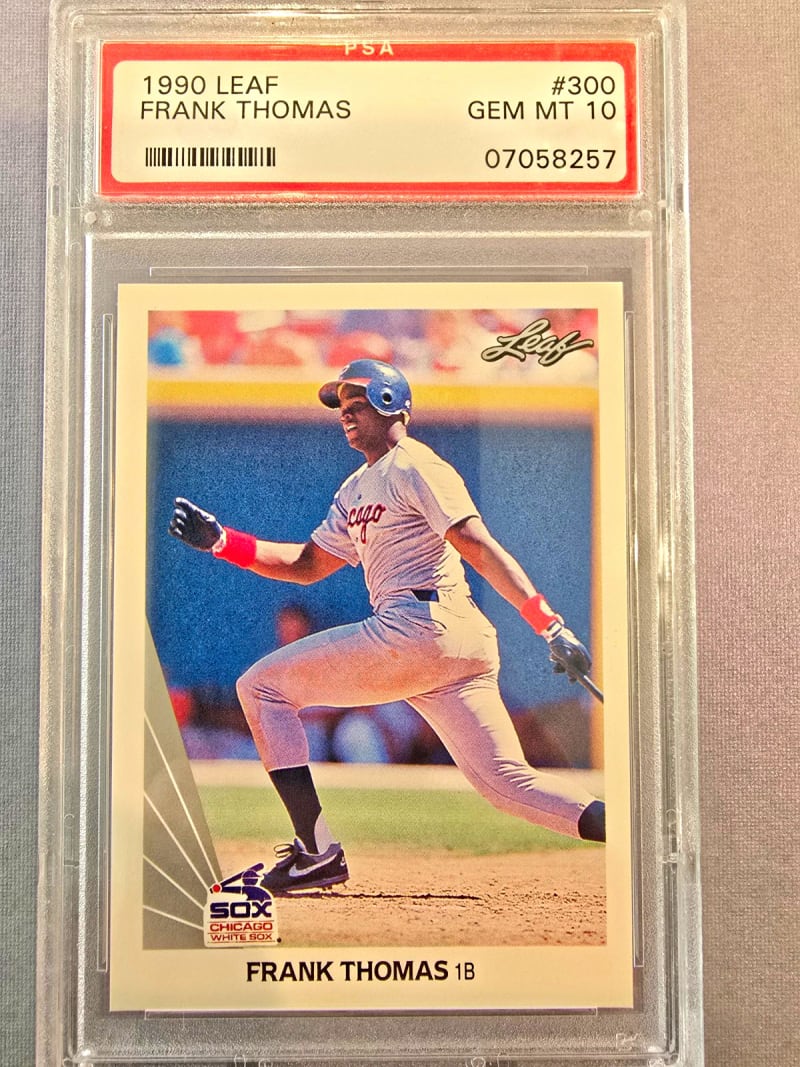 1990 Leaf Frank Thomas #300 front