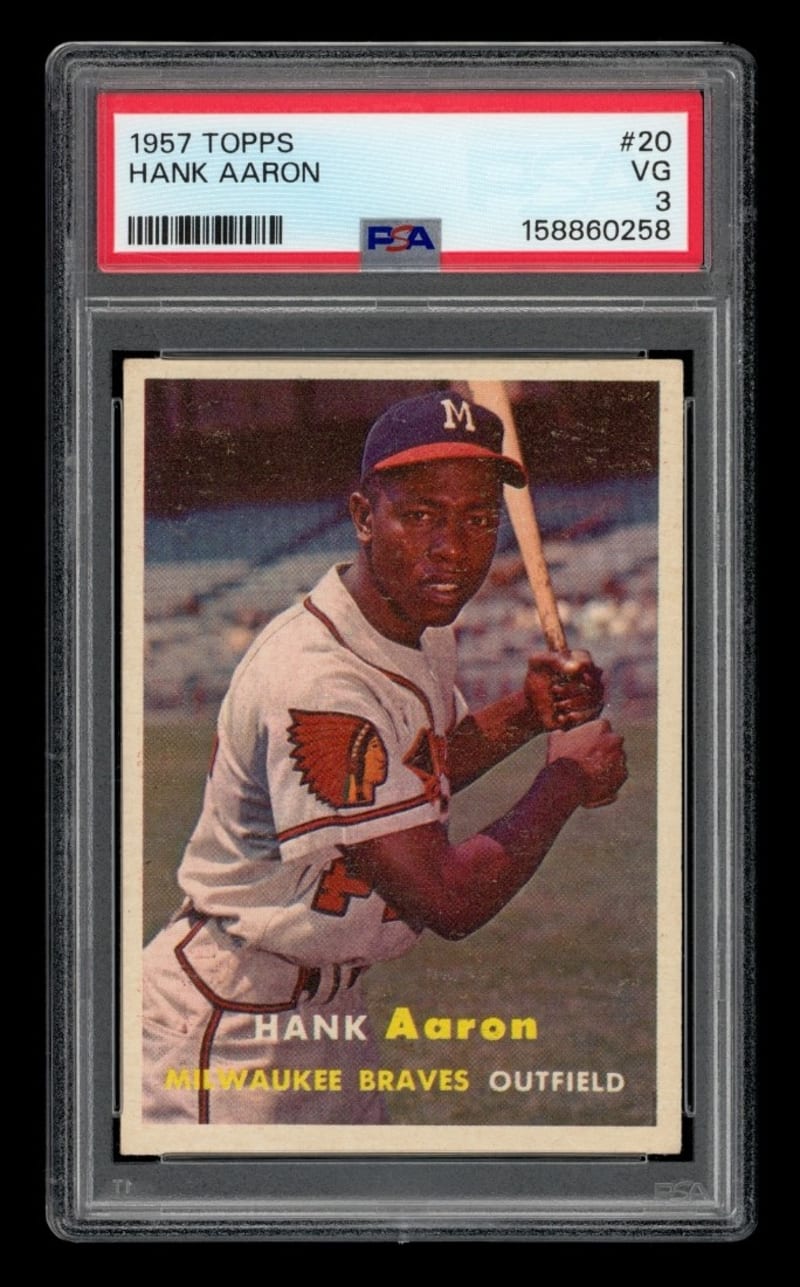 1957 Topps Hank Aaron #20 front