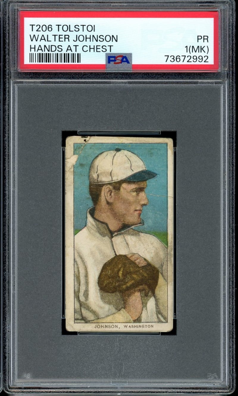 1909 T206 Walter Johnson front