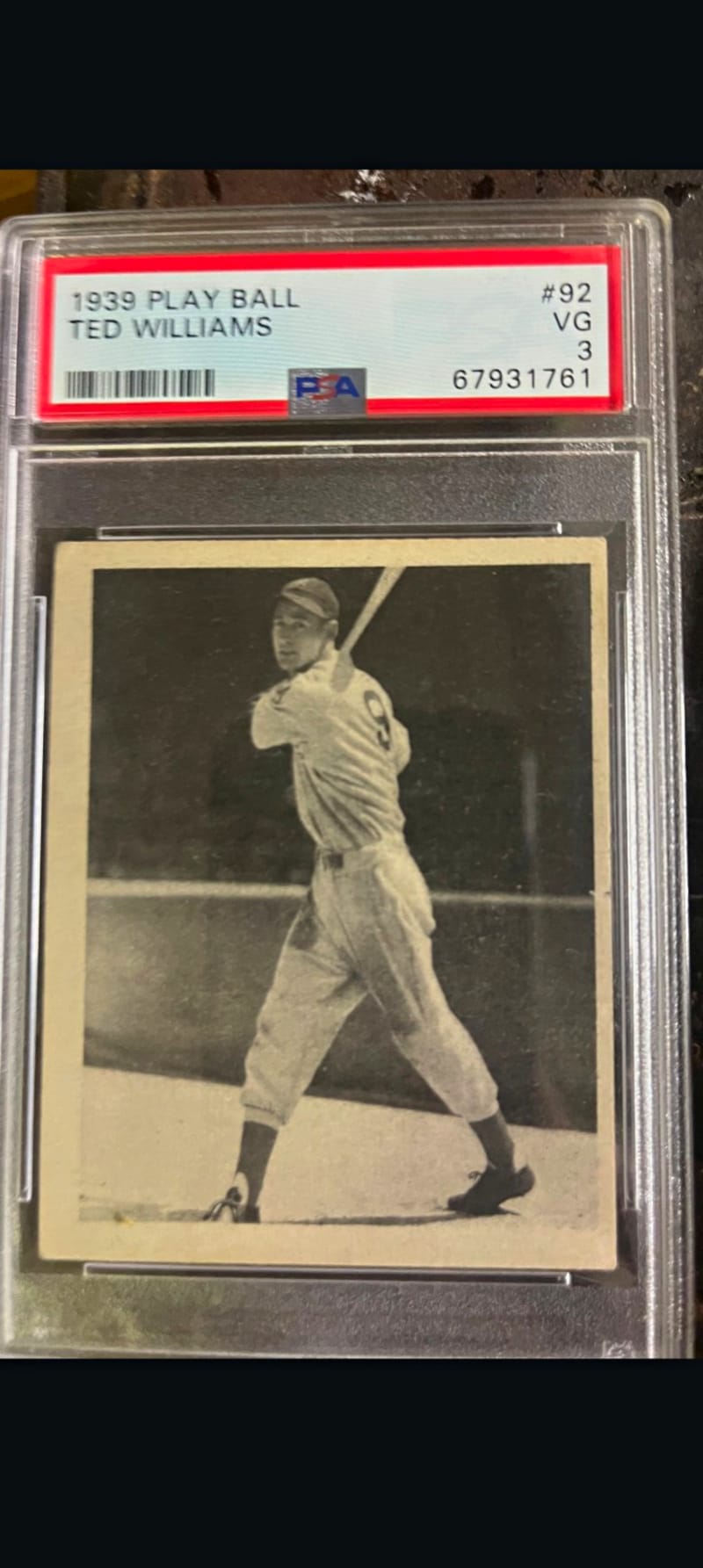 1939 Gum Inc. Play Ball Ted Williams #92 front