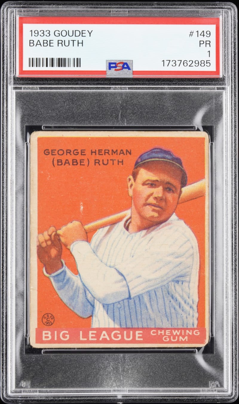 1933 Goudey Babe Ruth #53 front