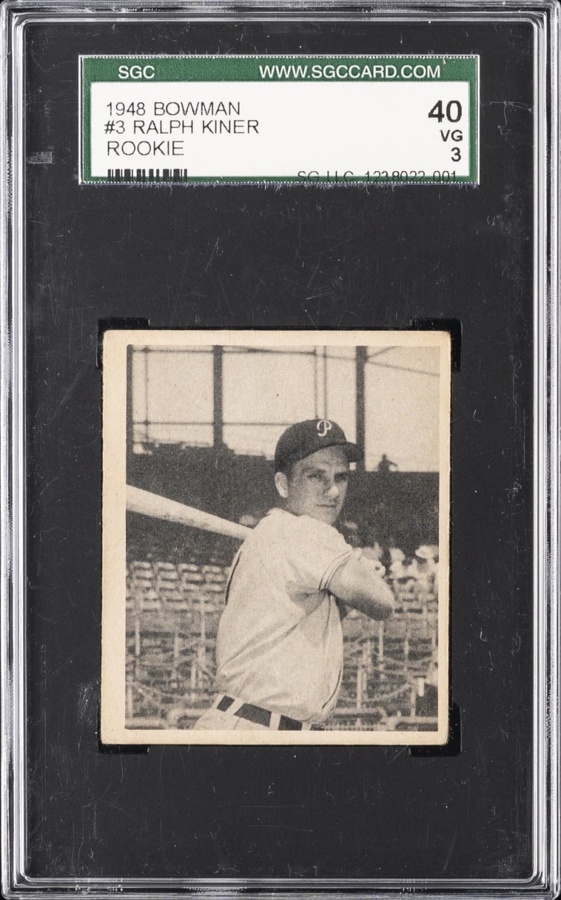 1948 Bowman Ralph Kiner #3 front